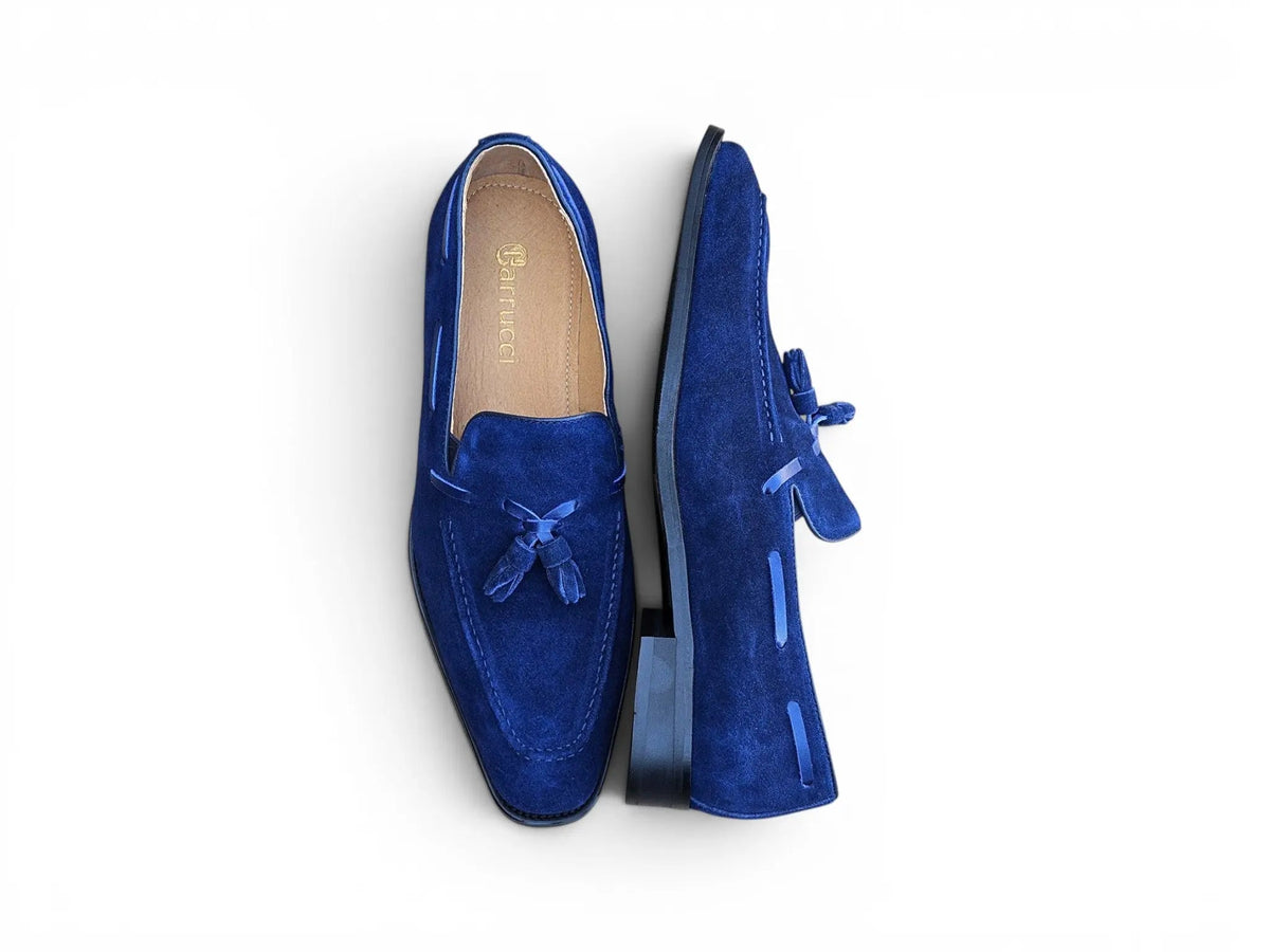 Carrucci Savoy Suede Tassel Loafer - Navy