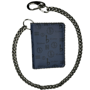 b.b. Simon Chain Wallet – Navy bb Pattern - Dudes Boutique