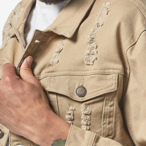 CopperRivet Khaki Denim Jacket - Dudes Boutique