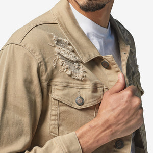 CopperRivet Khaki Denim Jacket - Dudes Boutique