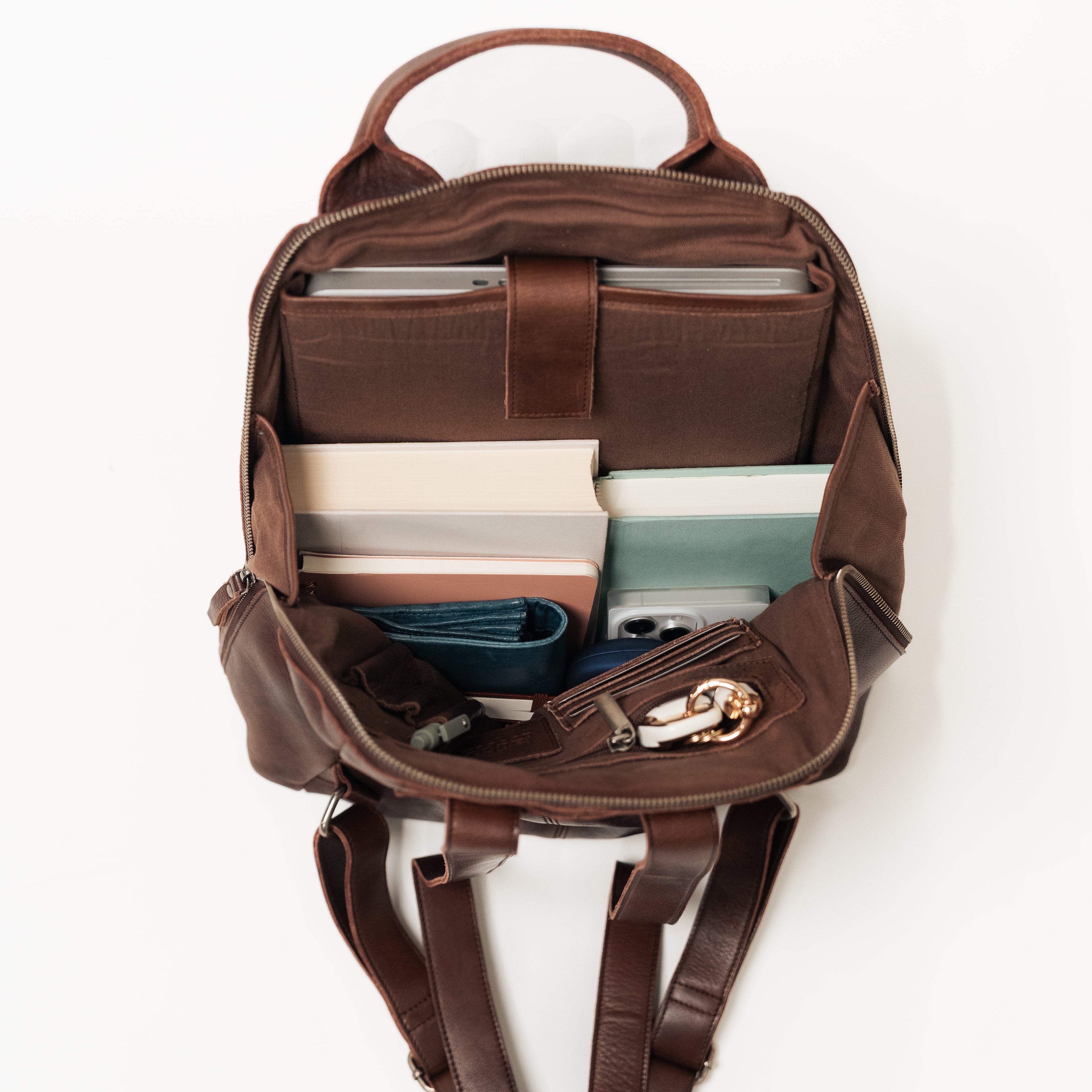 Latico Leathers Brown Moore Leather Backpack