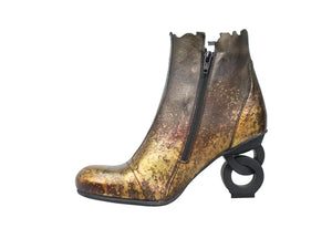 Papucei Women's Copper Leather Ankle Boots - Dudes Boutique