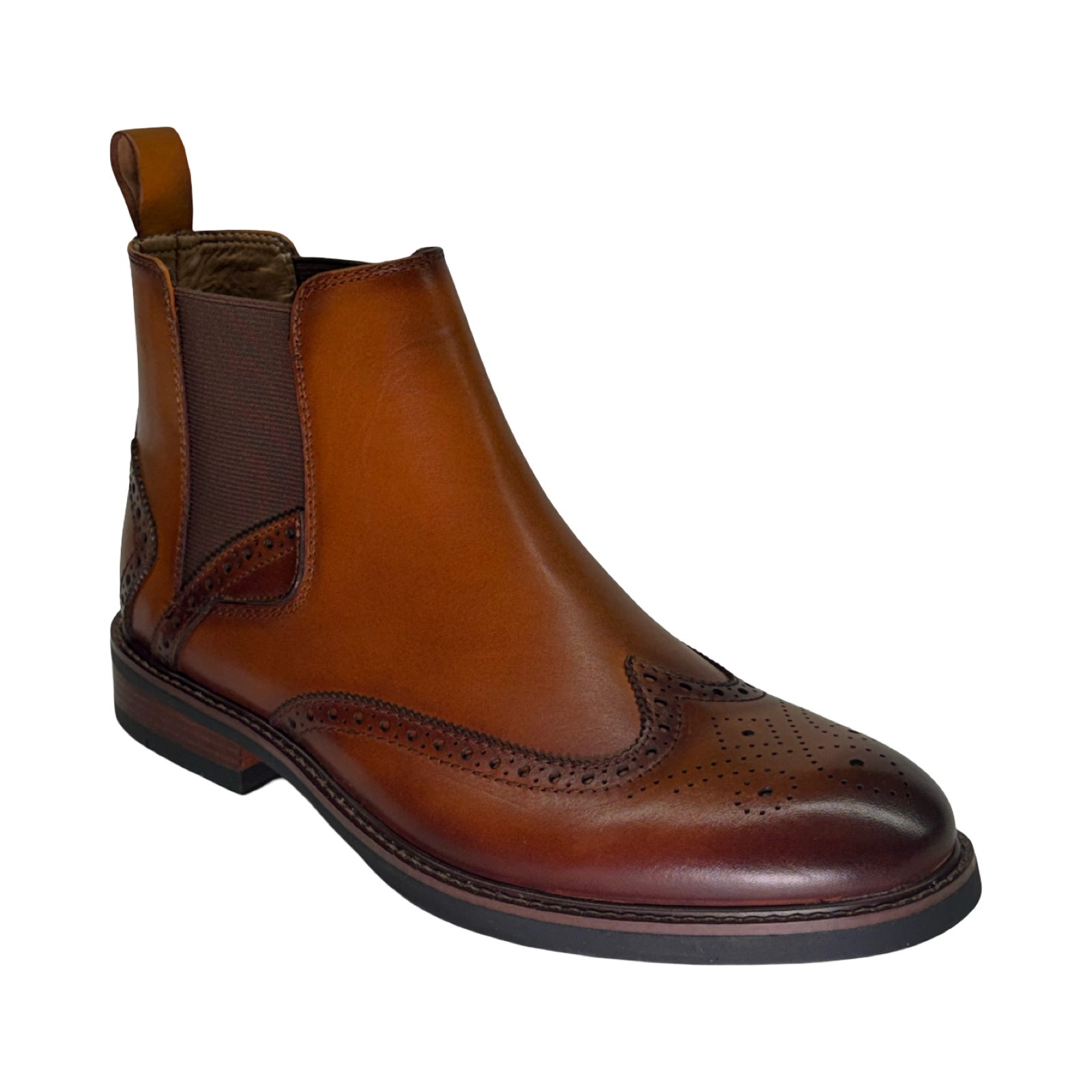 La Milano Skitt Cognac Leather Chelsea Boot – Dudes Boutique display picture 1