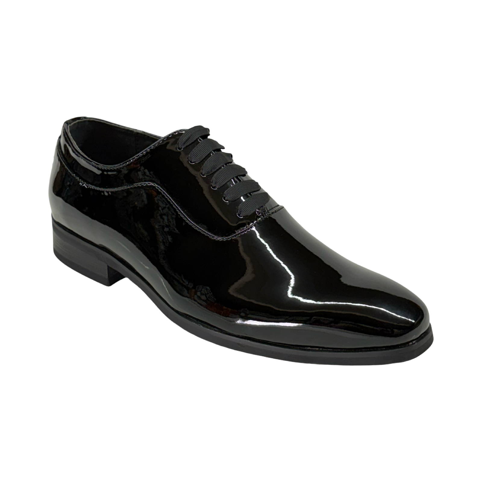 La Milano Bennet Black Patent Leather Dress Shoes