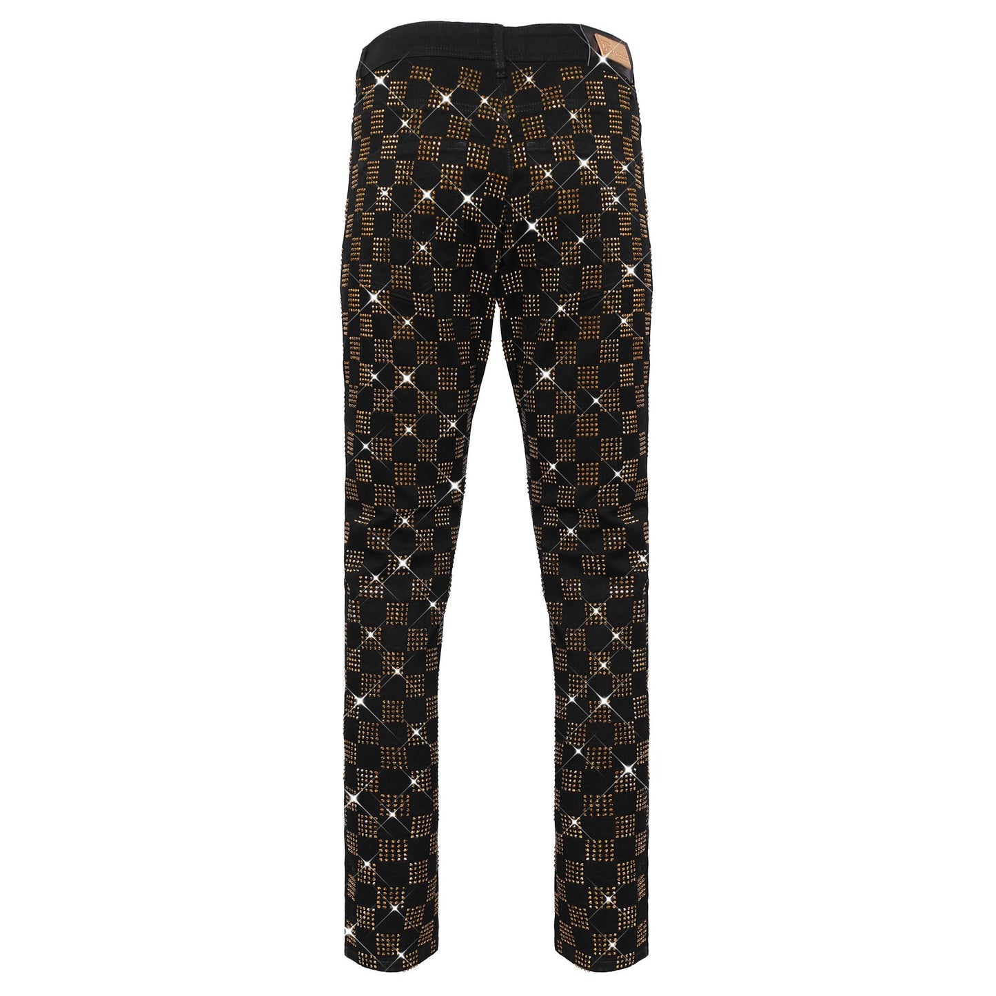Dazzle Check Denim Pant BLACK/GOLD