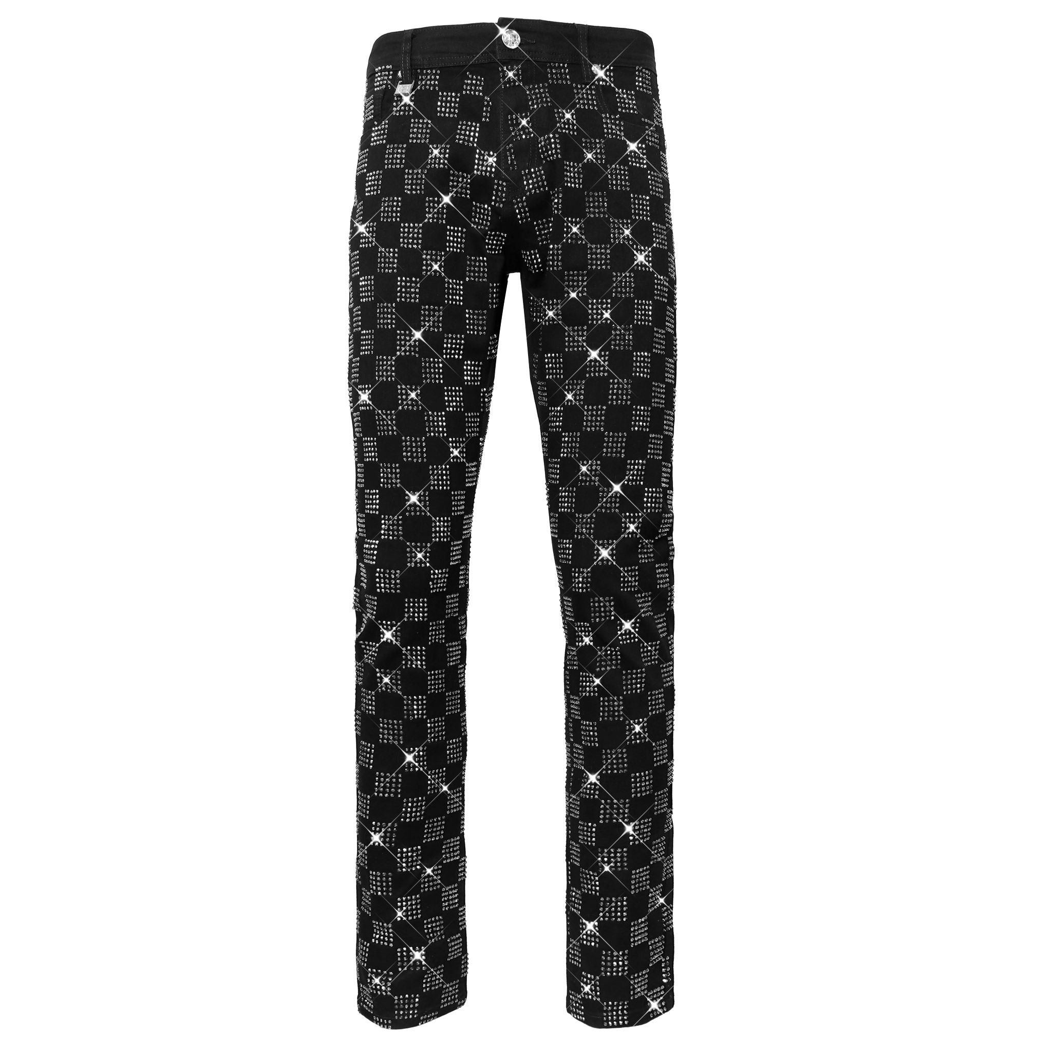 Dazzle Check Denim Pant BLACK/SILVER