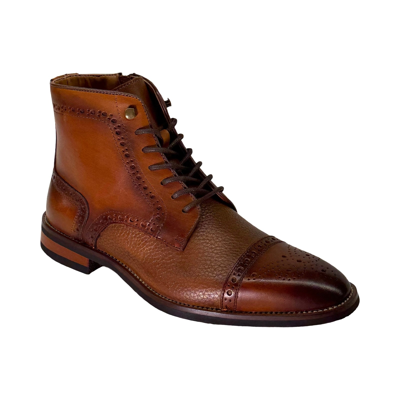 La Milano Jaxon Cognac Leather Boot – Dudes Boutique display picture 3