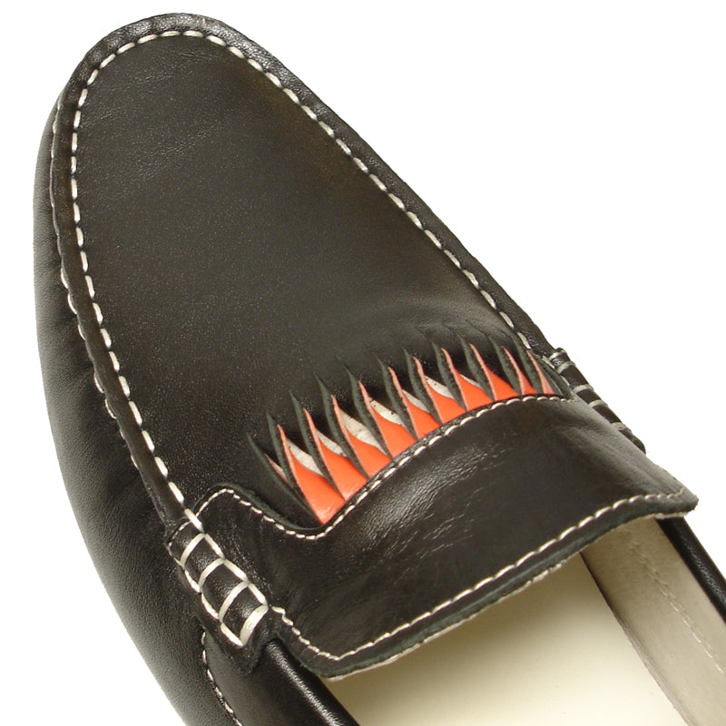 FI-3085 Black Leather Encore by Fiesso Driving Shoe