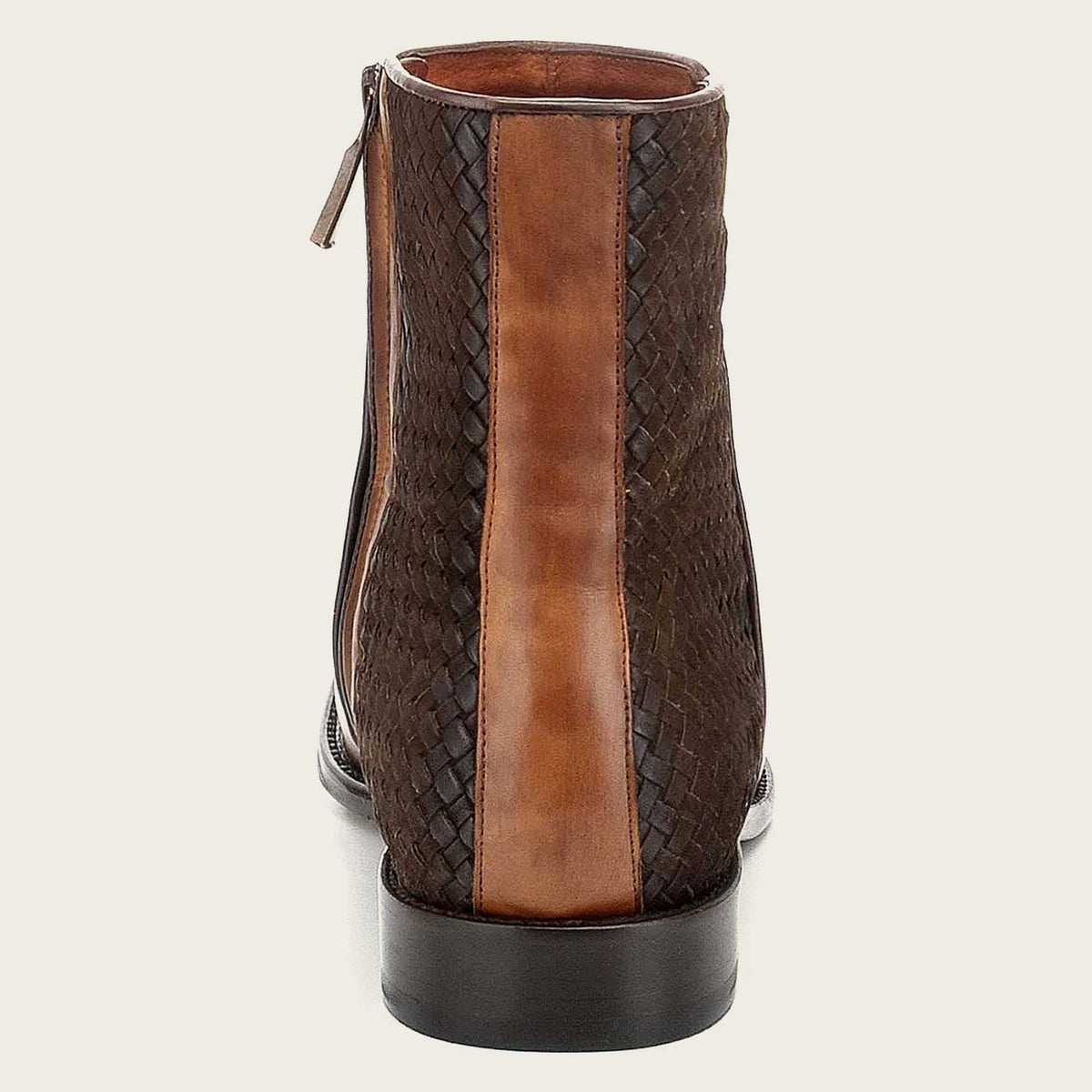 Cuadra Men's Honey Handwoven Leather Ankle Boots - Dudes Boutique