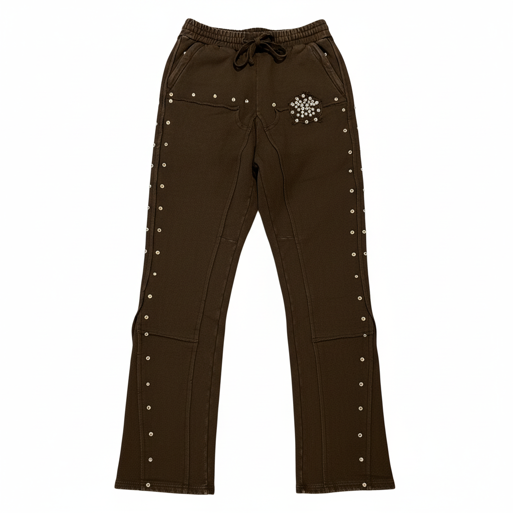 Hudson Black Crystal Studded Sweatpants