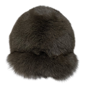 Kashani Olive Green Oversized Fox Fur Baseball Hat - Dudes Boutique