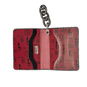 b.b. Simon Chain Wallet- bb Pattern Red/ Lt.Siam - Dudes Boutique