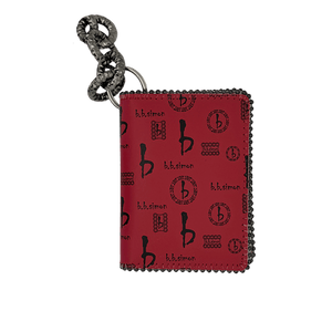 b.b. Simon Chain Wallet- bb Pattern Red/ Lt.Siam - Dudes Boutique