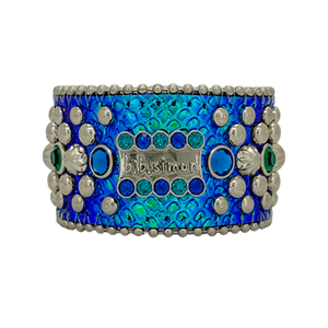 b.b. Simon Trojan Cuff Iridescent Blue Python Bracelet - Dudes Boutique