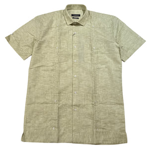 Johnny Q Men's Lime Cargo Pocket Short Sleeve Cigar Shirt - Dudes Boutique