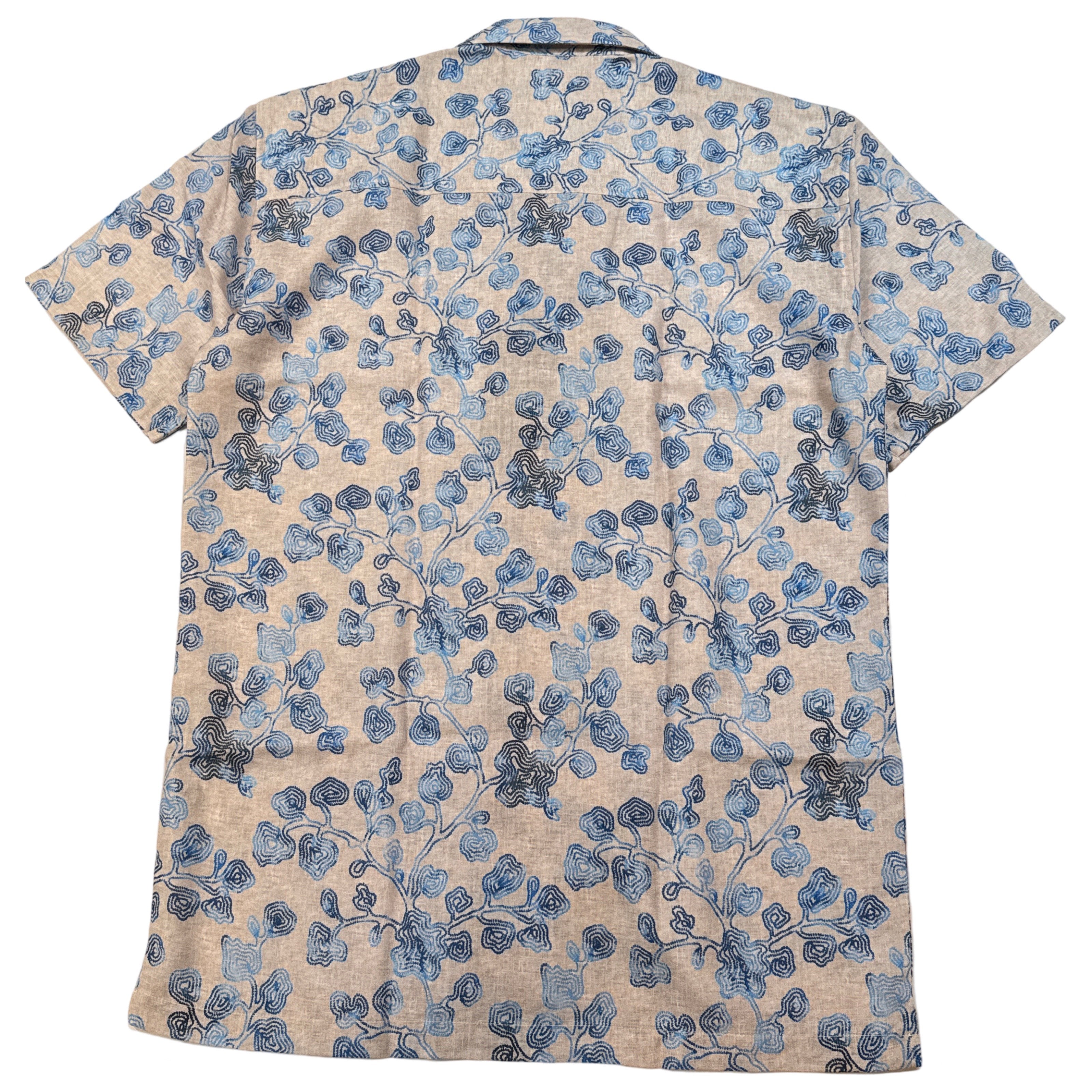 Johnny Q Men's Beige & Blue Floral Button-Up Shirt - Dudes Boutique