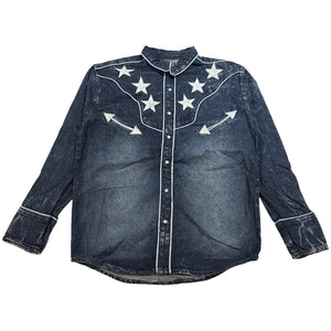 CopperRivet Blue Western Button Down Shirt - Dudes Boutique