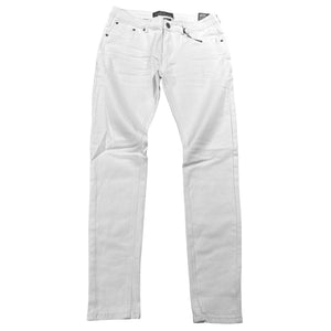 CopperRivet White Denim Pants with Stretch - Dudes Boutique