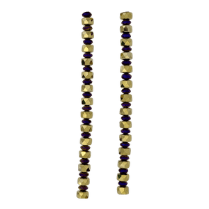 b.b. Simon Heart Crystal Necklace –Purple/Amethyst-Gold - Dudes Boutique