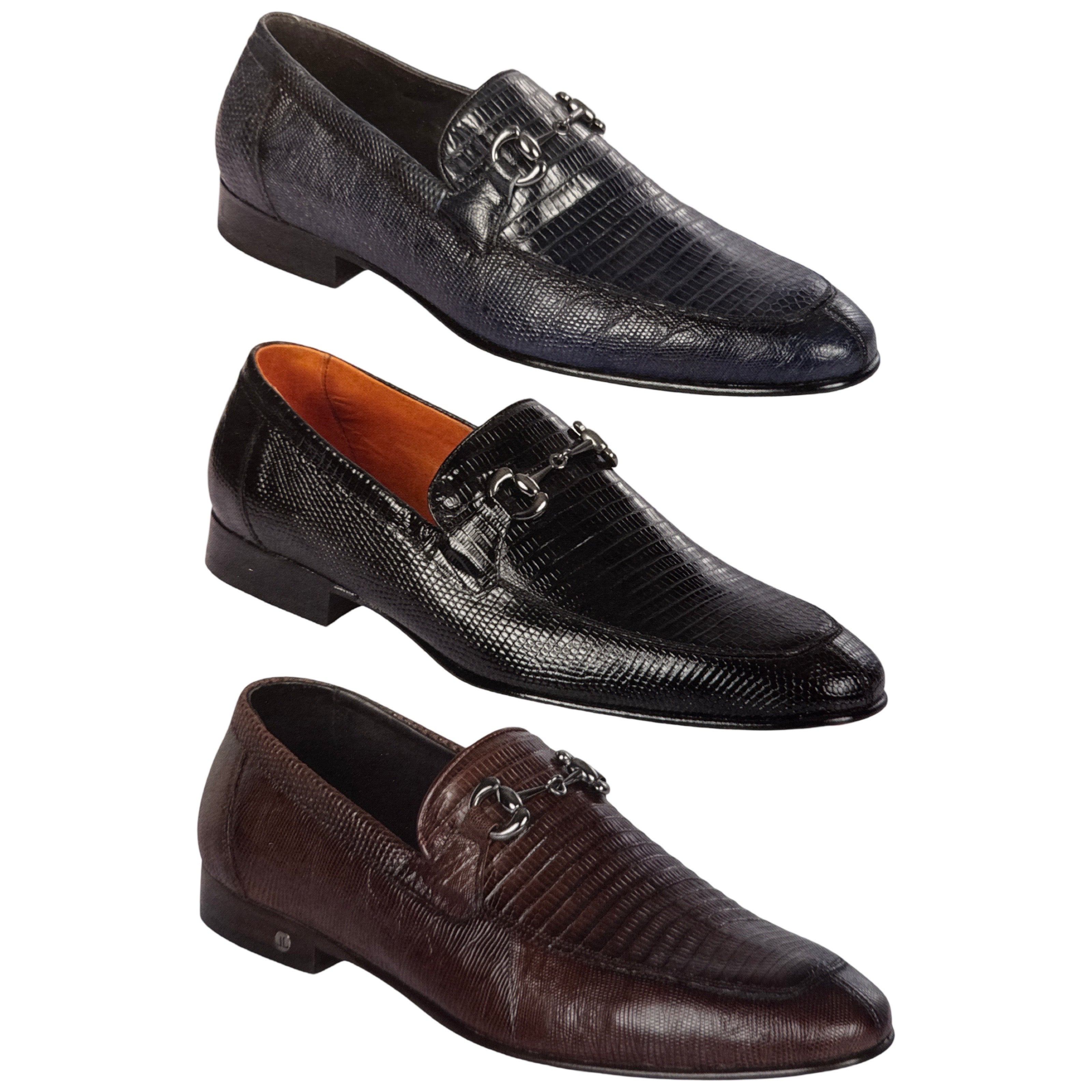Lombardy Lizard Teju Bit Loafers - Dudes Boutique