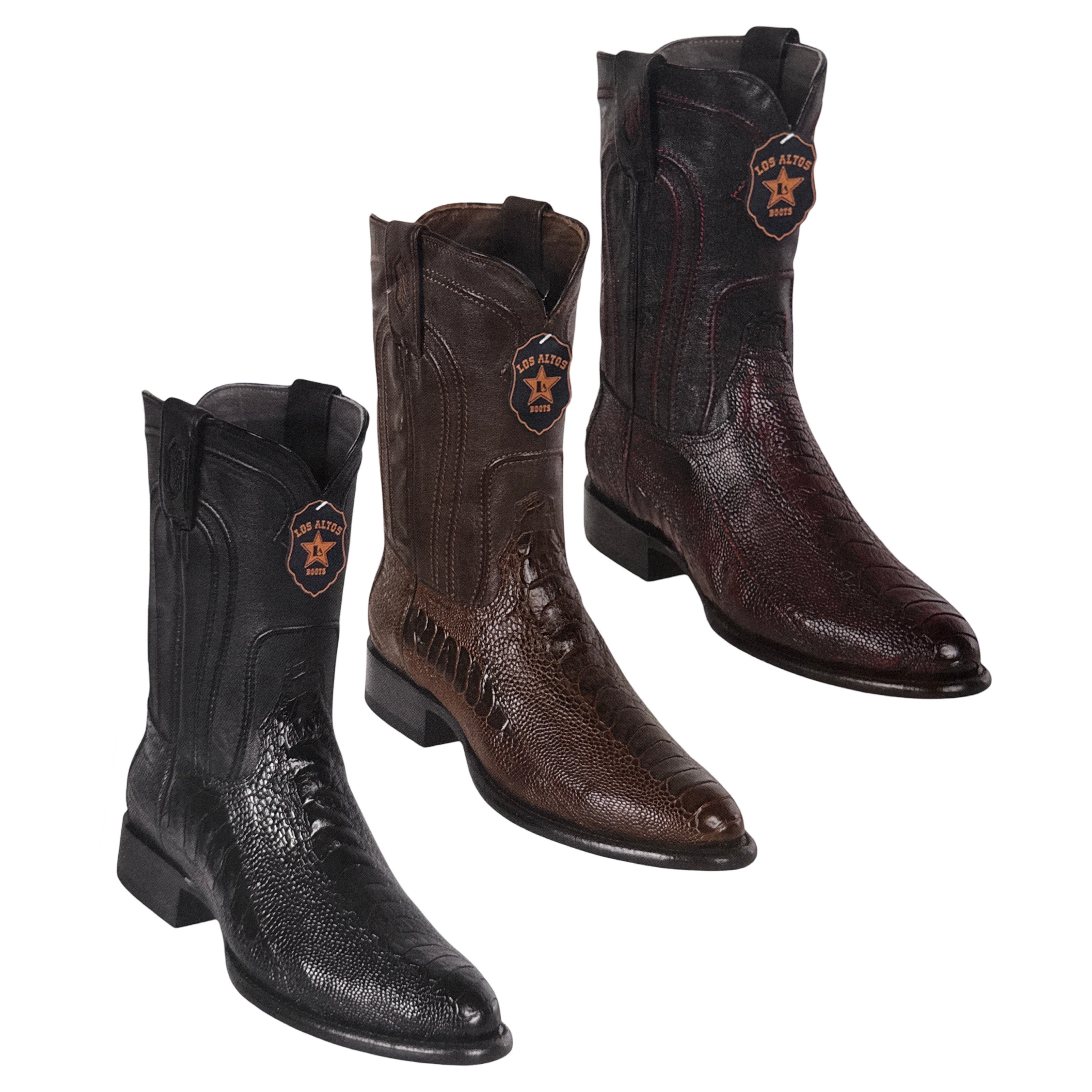 Los Altos Ostrich Leg Roper Boots - Dudes Boutique