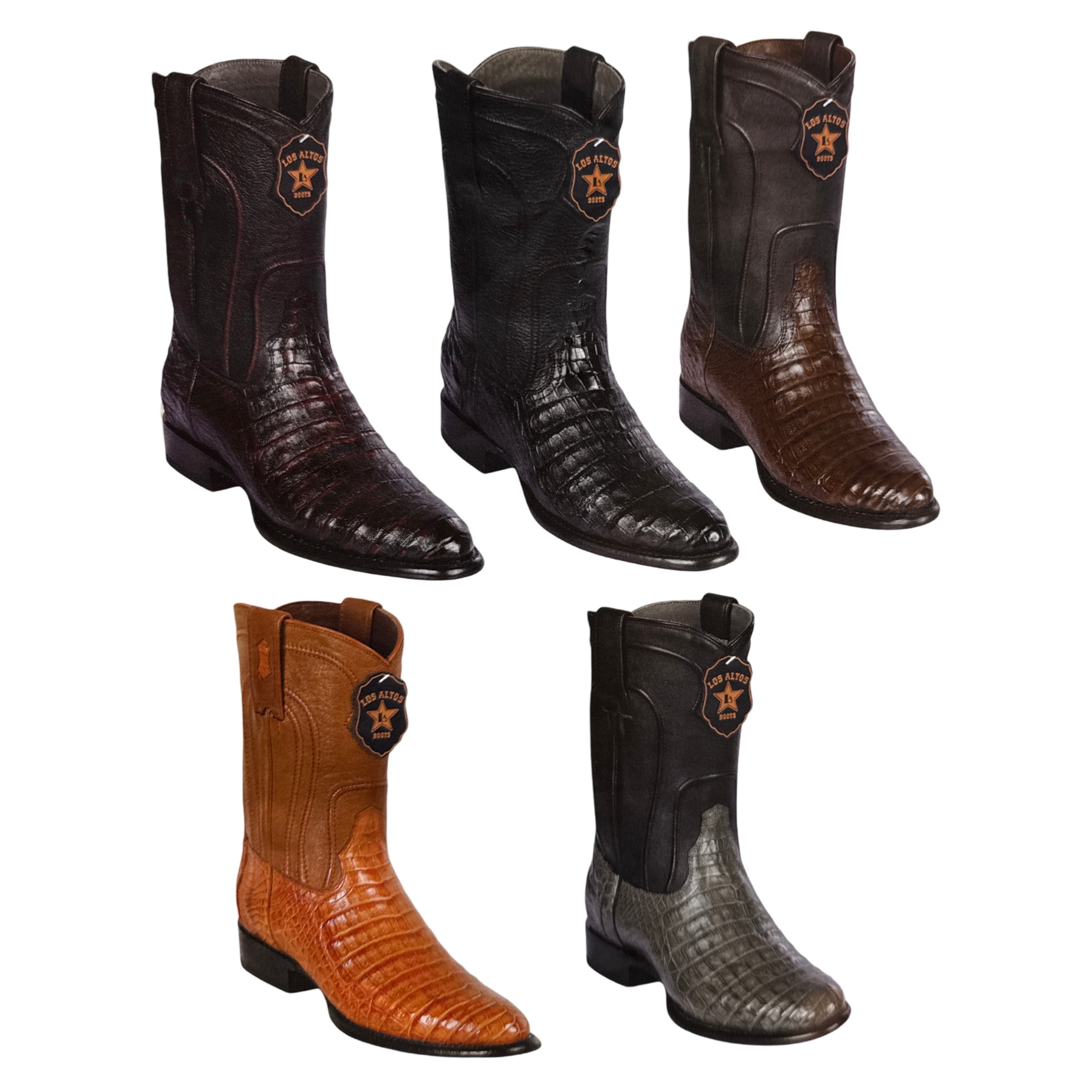 Los Altos Caiman Crocodile Roper Boots - Dudes Boutique