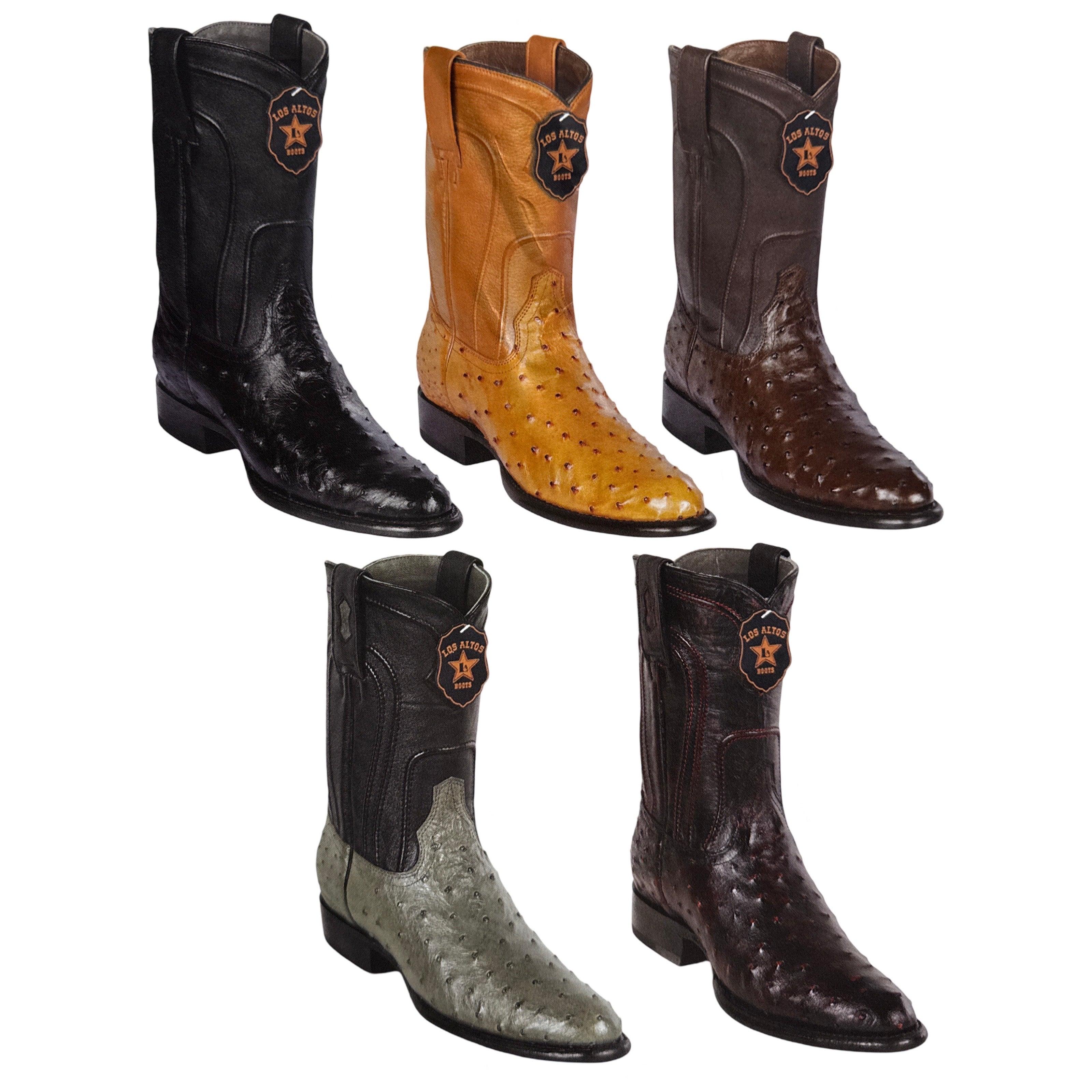 Los Altos Ostrich Quill Roper Boots - Dudes Boutique