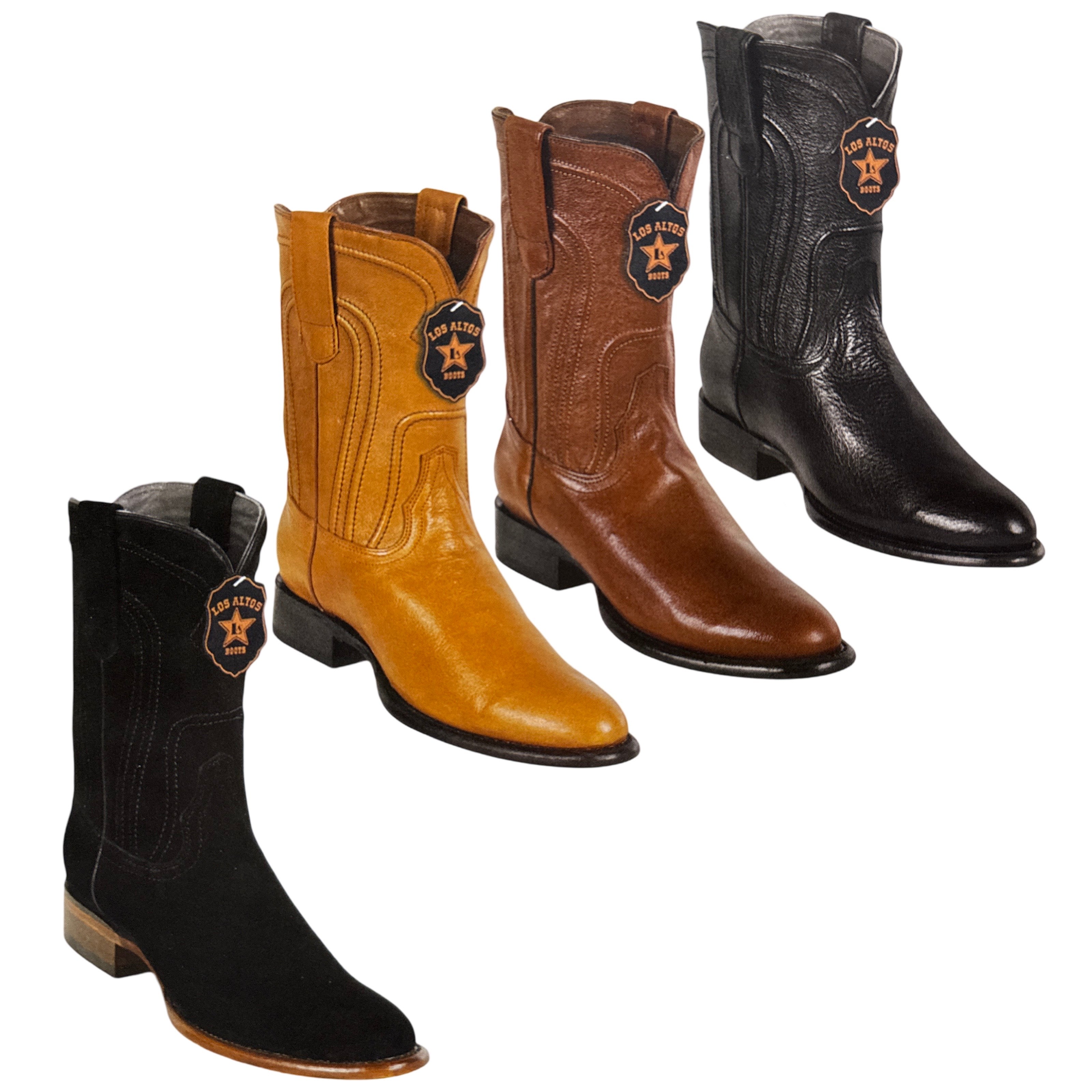 Los Altos Leather Roper Boots - Dudes Boutique