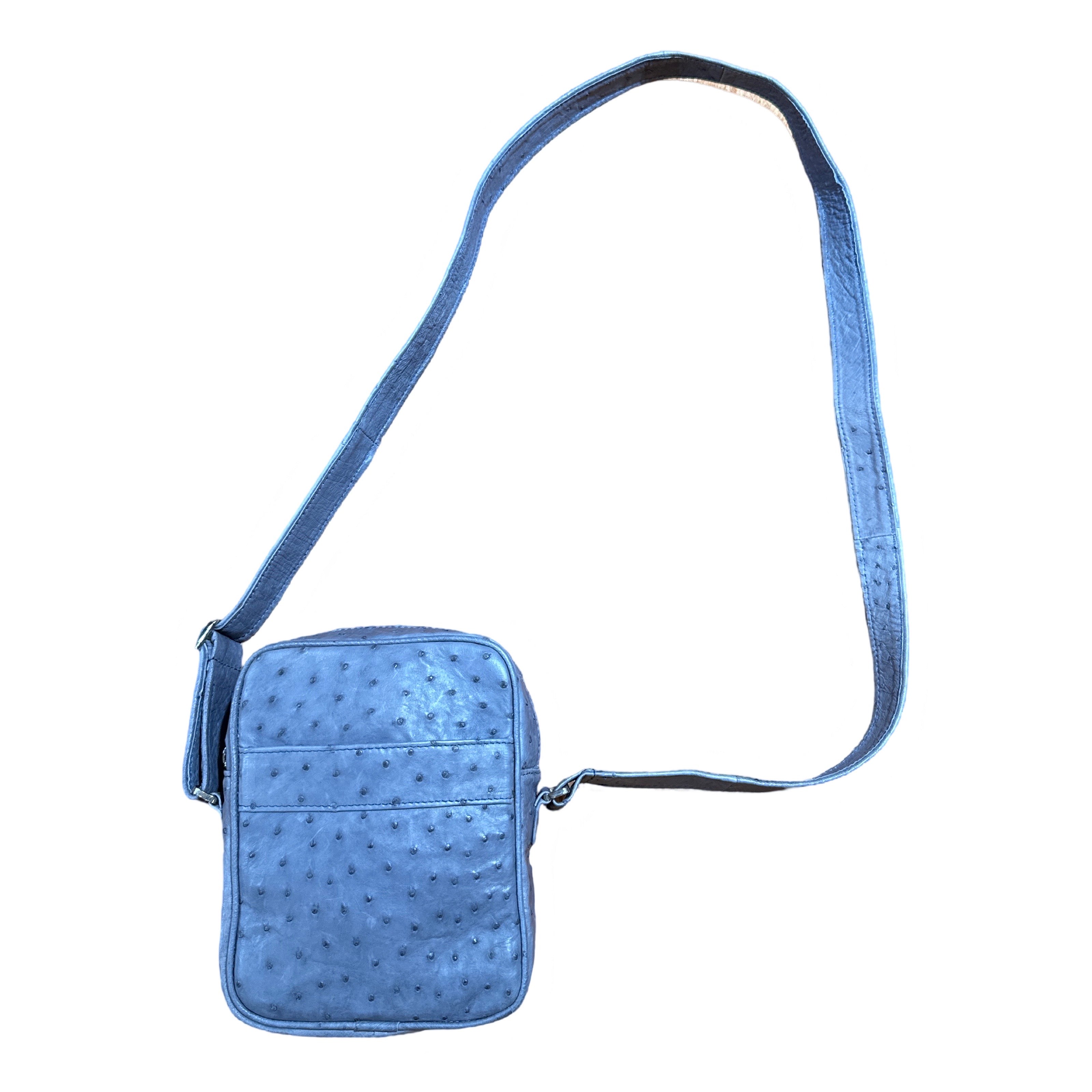 Kashani Gray Genuine Ostrich Quill Crossbody Bag - Dudes Boutique
