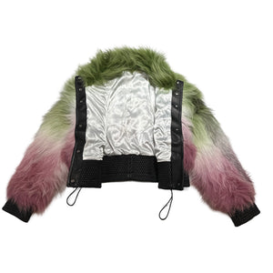 Kashani Women's Strawberry Kiwi Fox Fur Jacket - Dudes Boutique