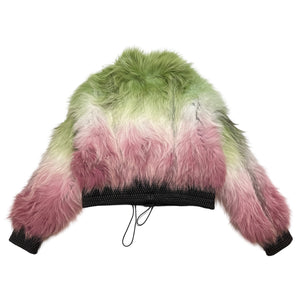 Kashani Women's Strawberry Kiwi Fox Fur Jacket - Dudes Boutique