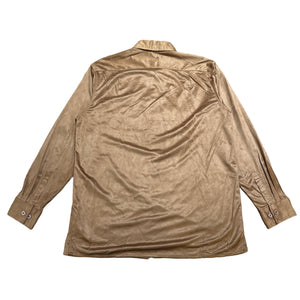 Pronti Brown Velour Button Up shirt - Dudes Boutique