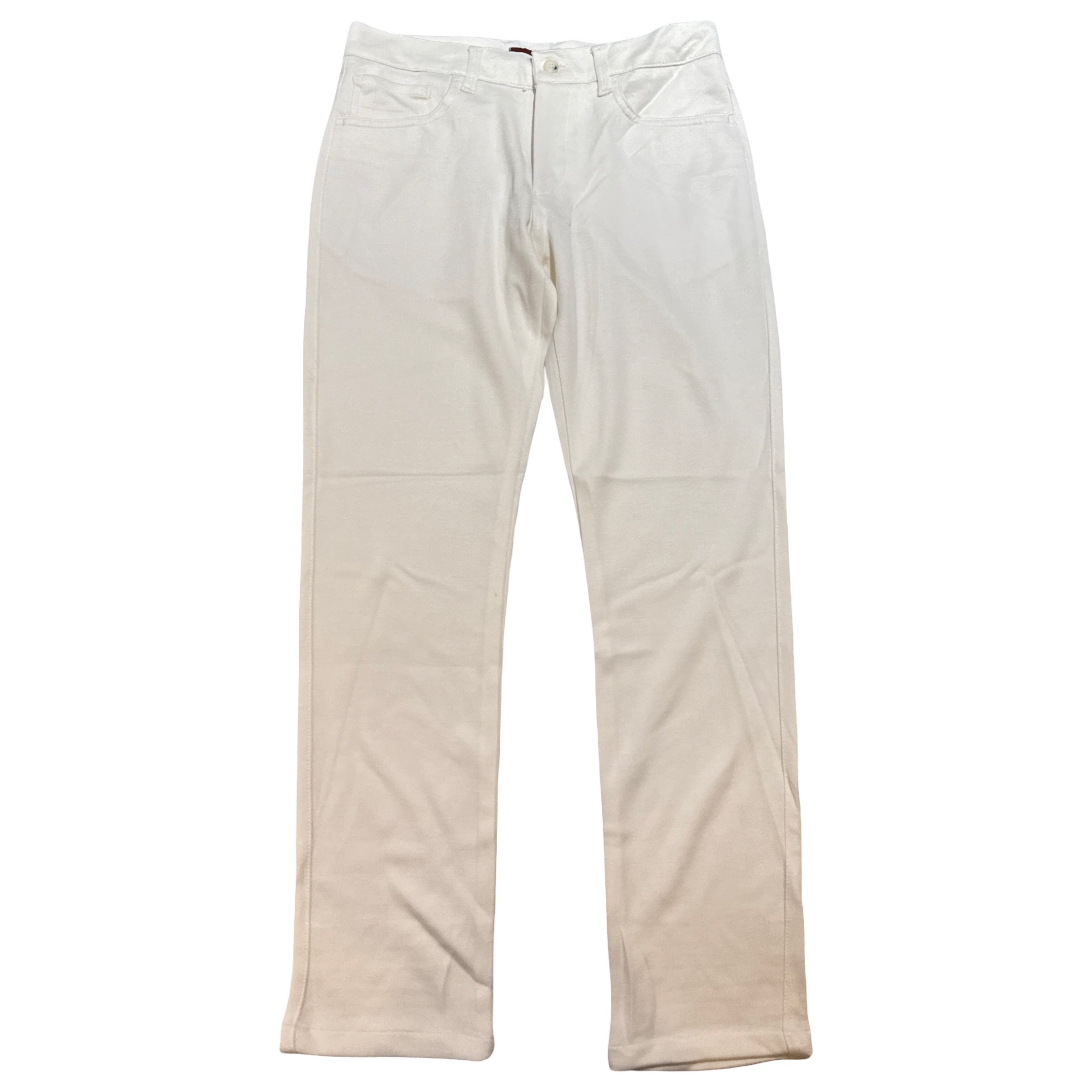 Mario Cavani White Stretch Dress Pants