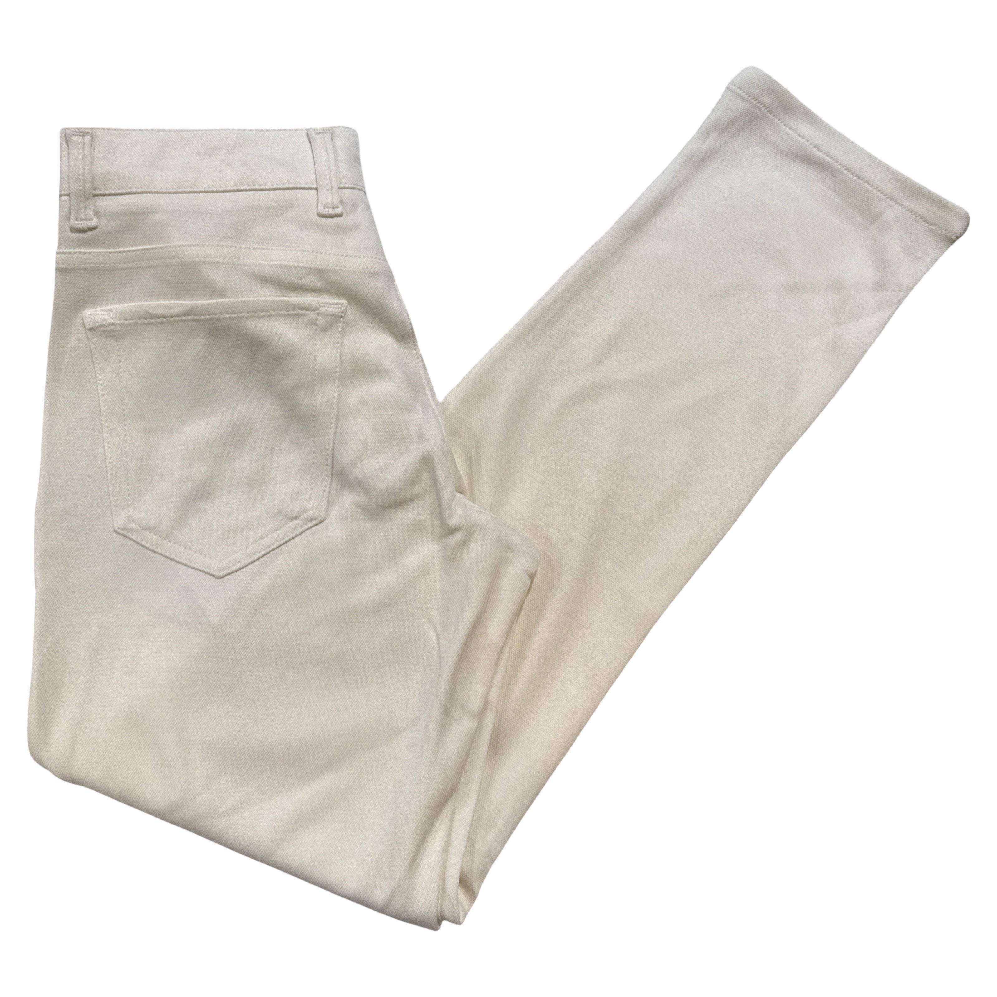 Mario Cavani White Stretch Dress Pants