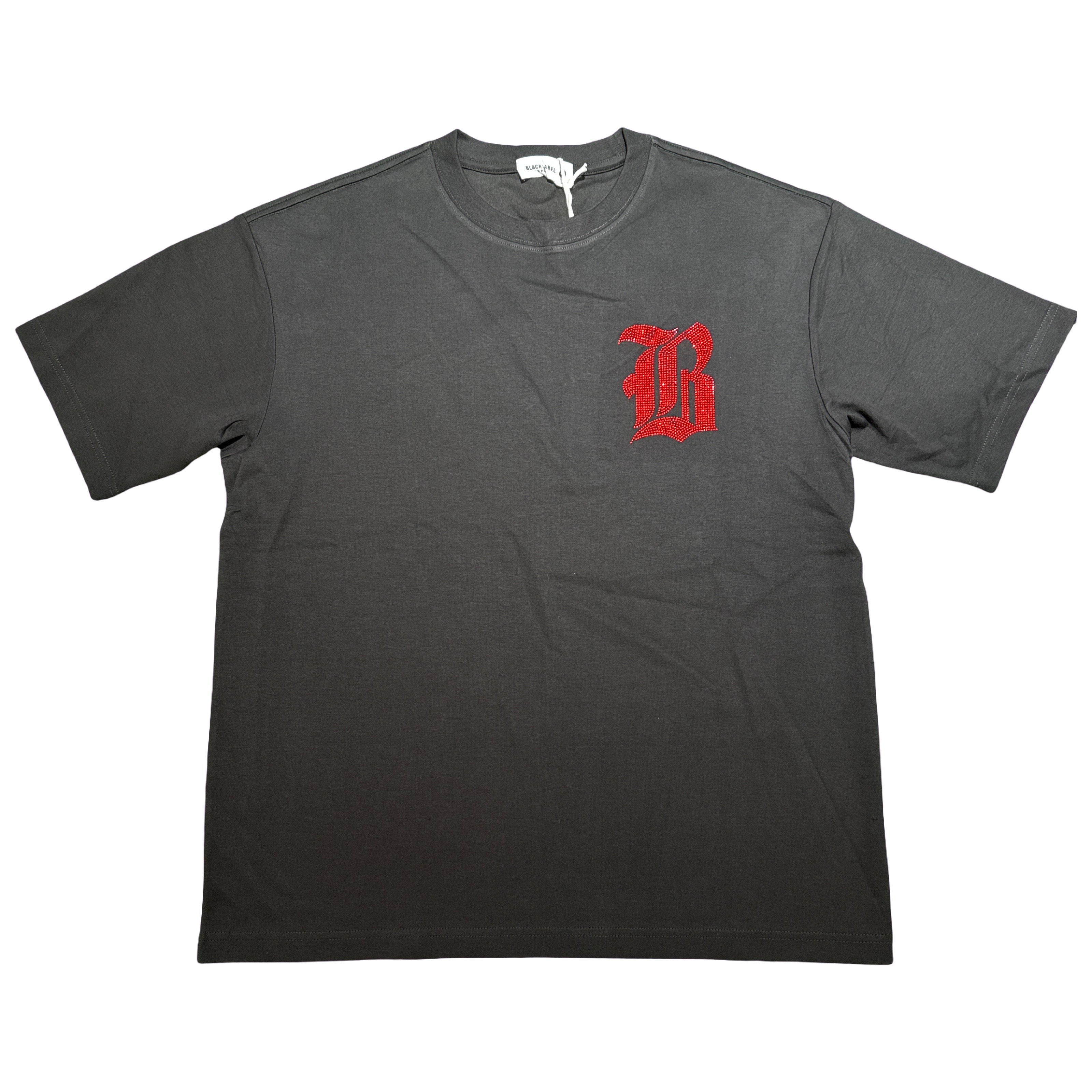 Black Label Red Crystal Logo Shirt