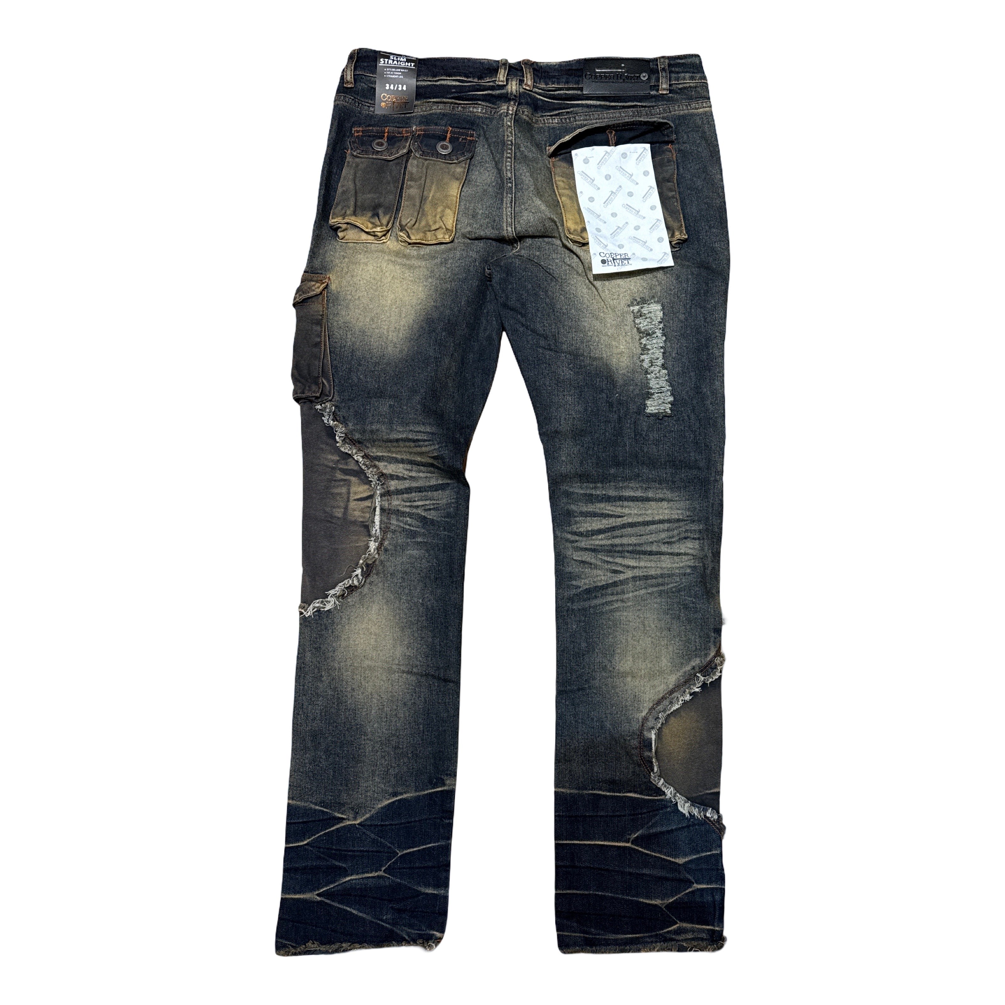 CopperRivet Sand Rip n Repair Jeans