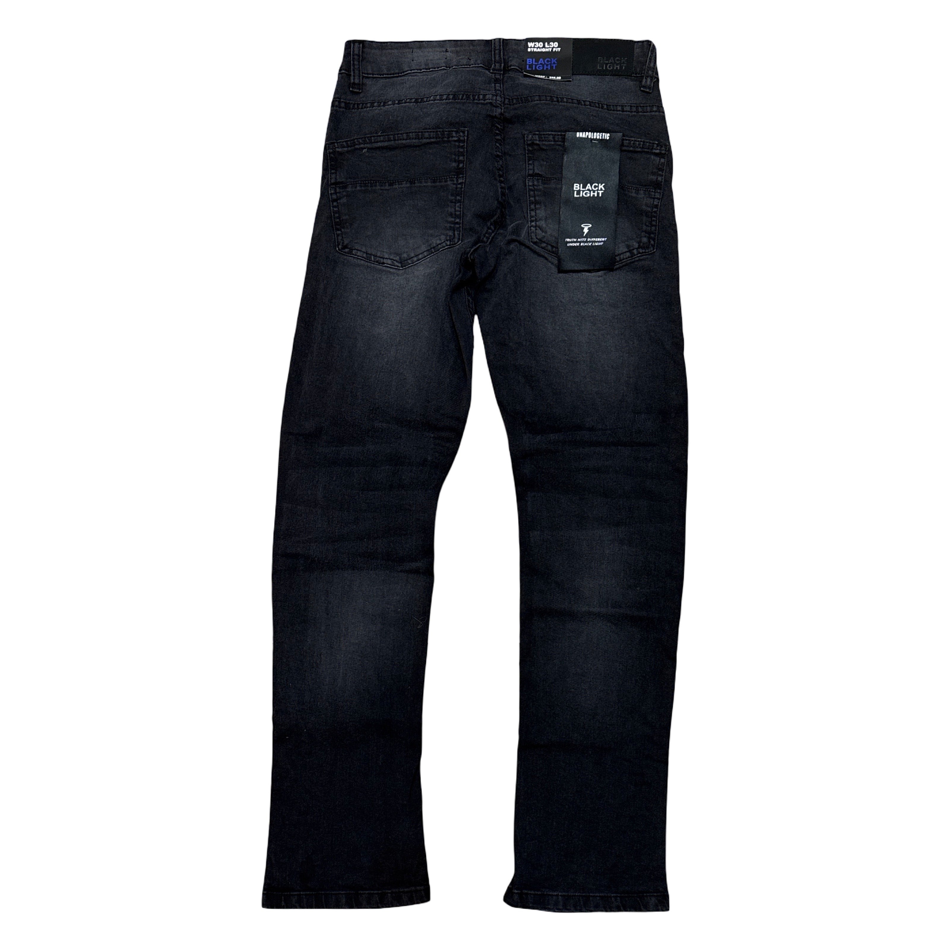 BlackLight Cross Studded Distressed Jeans