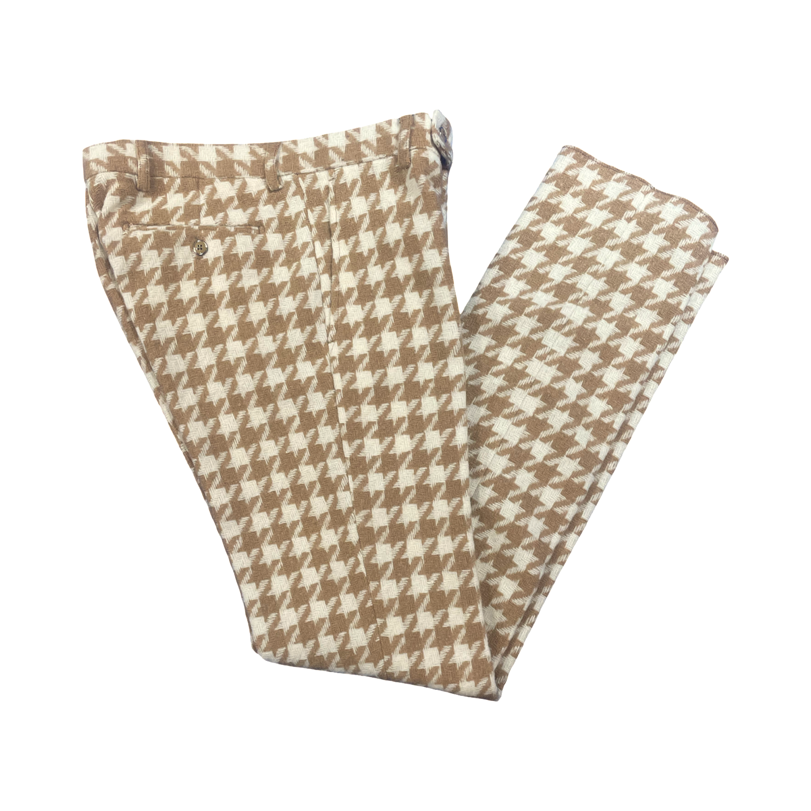 Inserch Men’s Khaki Houndstooth Dress Pants