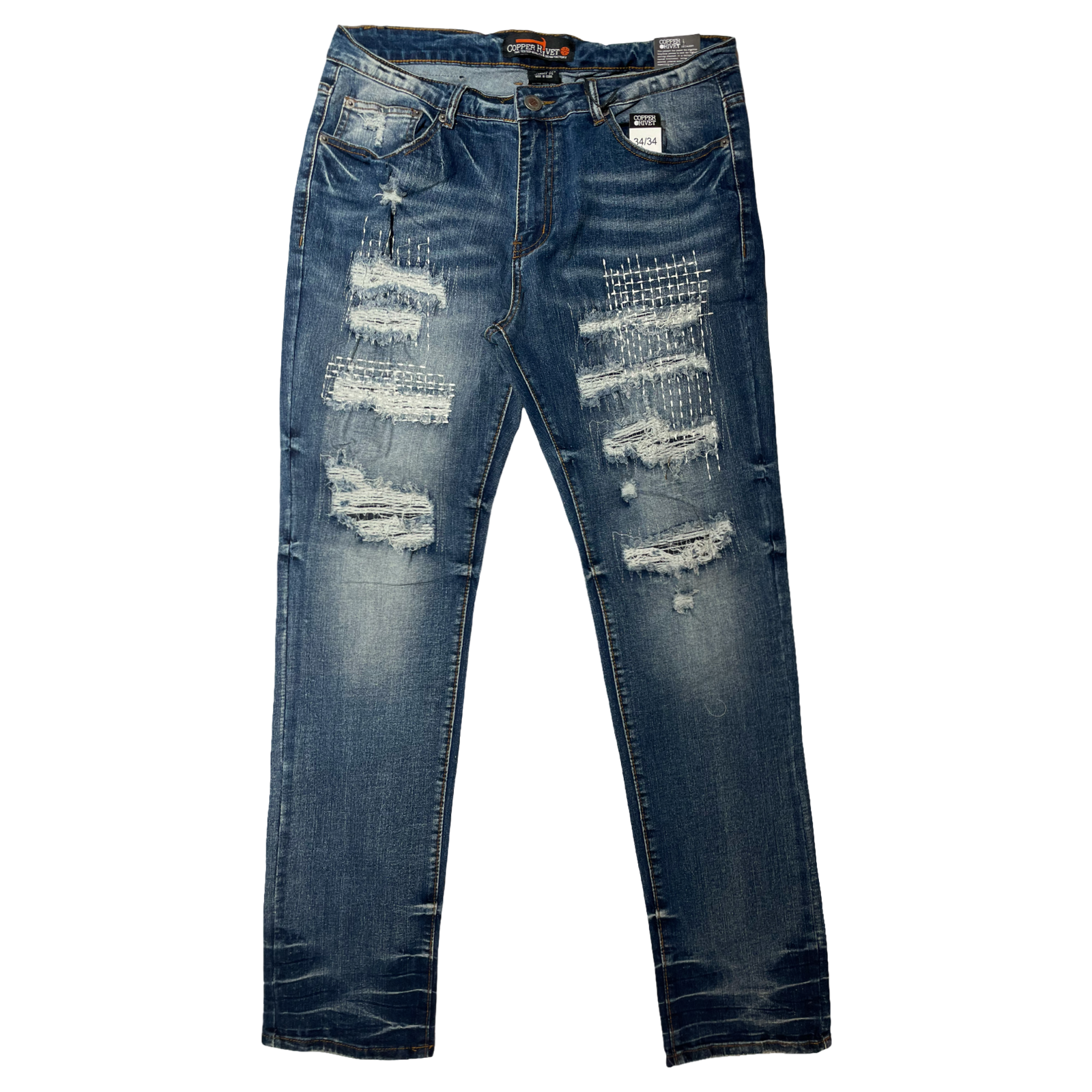 CopperRivet Rip & Repair Straight Fit Jeans