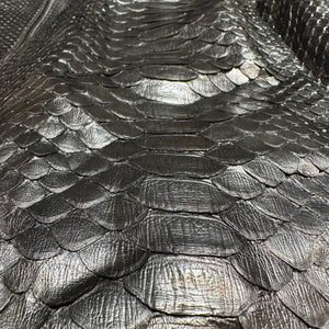 Kashani Black Python Detachable Fox Collar Bomber Jacket - Dudes Boutique