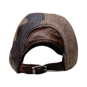Kashani Brown Pony Hair / Yak Wool Base Ball Hat - Dudes Boutique