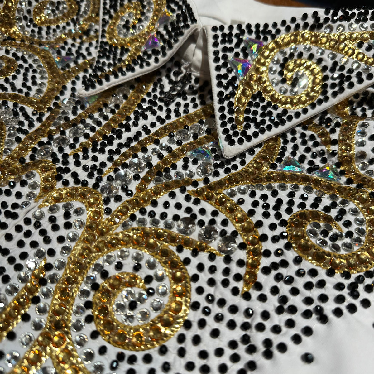 Kashani White Golden Kingdom Hyper Crystal Jacket - Dudes Boutique