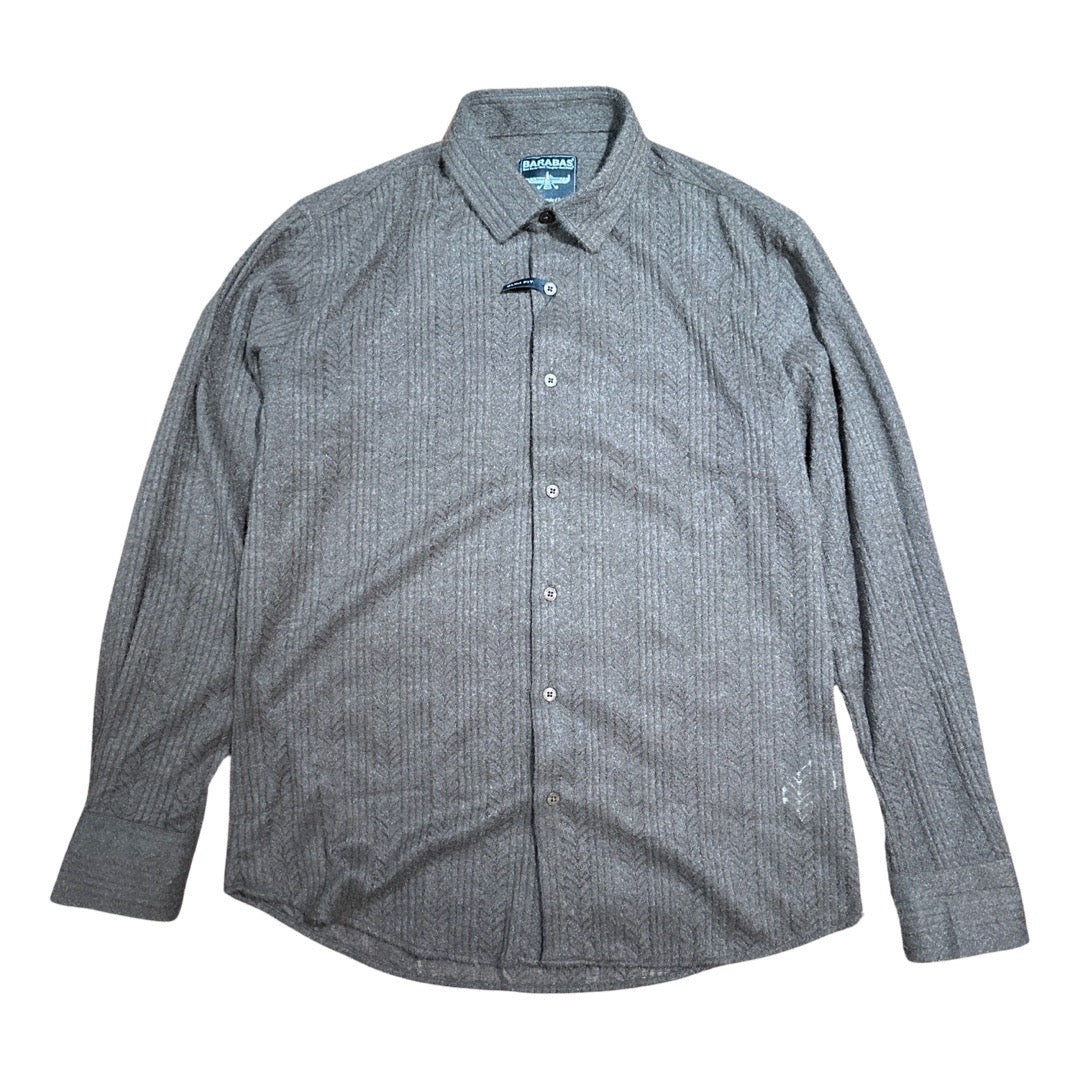 Barabas Brown Cable Knit Button Up Shirt - Dudes Boutique