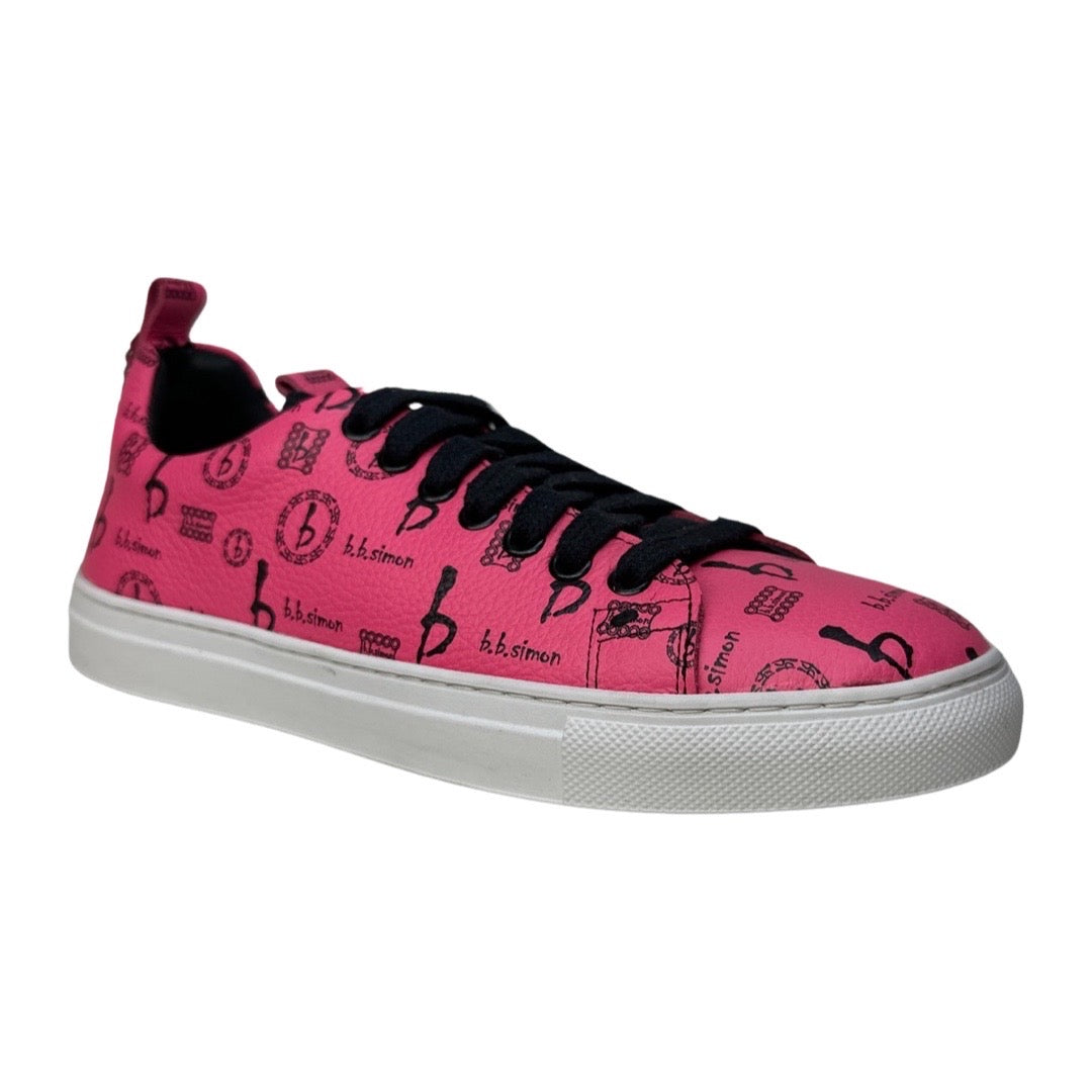 b.b. Simon BB Pattern Women's Shoes - Pink/White - Dudes Boutique