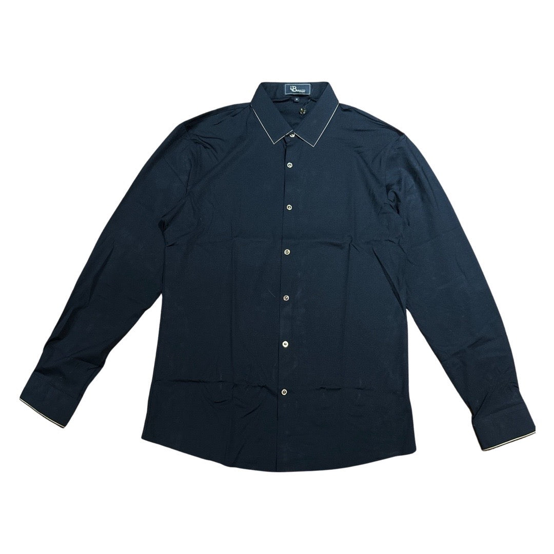 Barocco Men's Black Gold Crown Button Up Shirt 4XL Barocco Men's Black Gold Crown Button Up Shirt 4XL