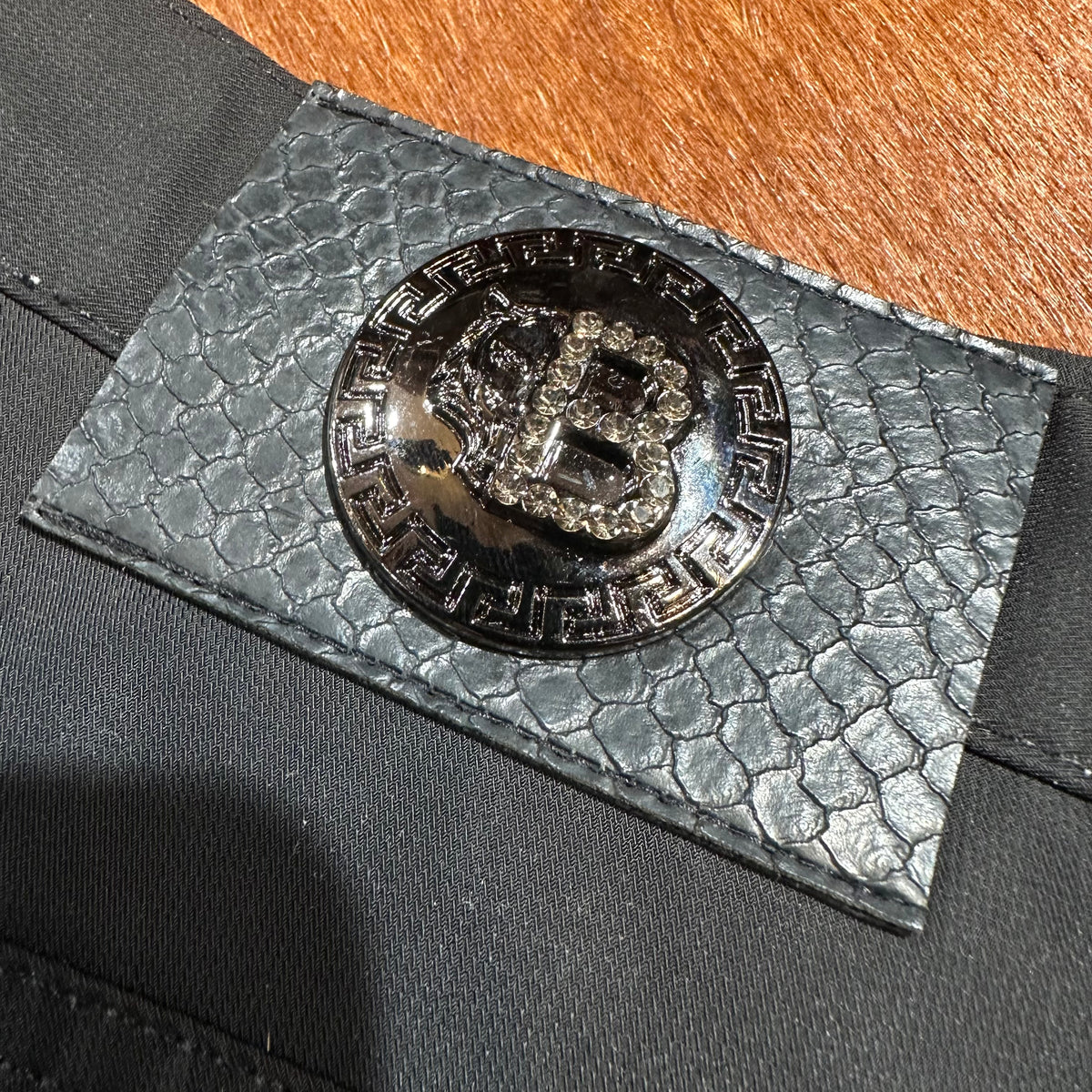 Barocco Slate Black Cable Pattern Pants - Dudes Boutique