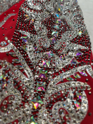 Kashani Red Silver Kingdom Hyper Crystal Jacket - Dudes Boutique