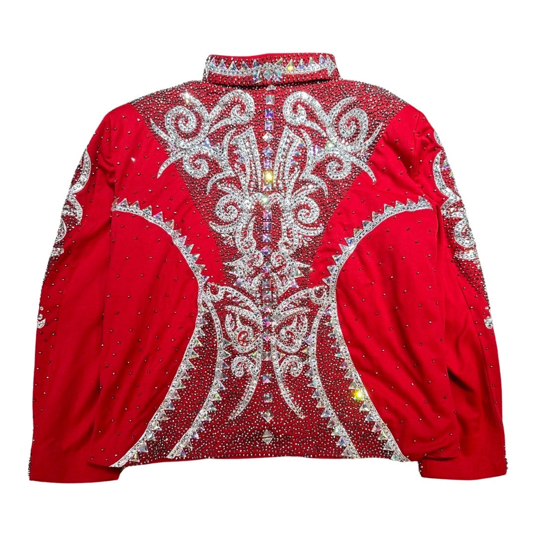 Kashani Red Silver Kingdom Hyper Crystal Jacket - Dudes Boutique