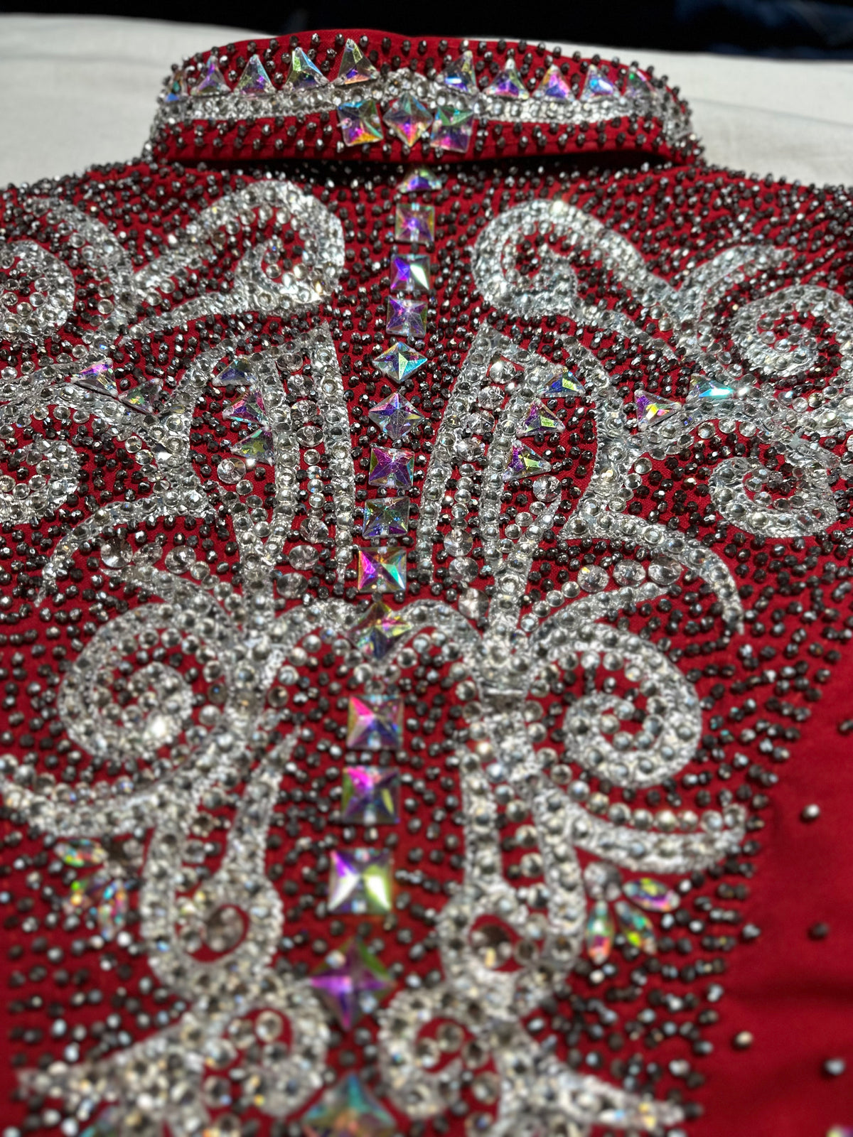 Kashani Red Silver Kingdom Hyper Crystal Jacket - Dudes Boutique