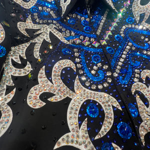 Kashani Blue Two Tone Hyper Crystal Jacket - Dudes Boutique